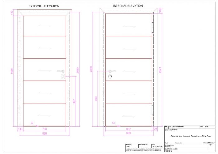 Case Study 2 – Bowden – Ensuite Panic Room Security Doors And Windows Door Design Ref.nw142