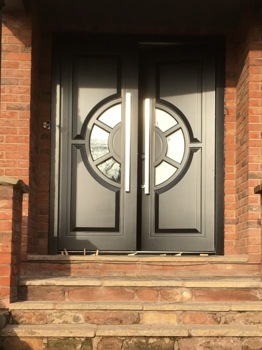 Modern Designer Front Steel Security Door Caldy